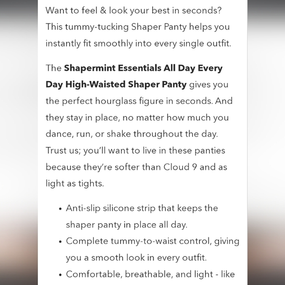 Shapermint-High Waisted Shaper Panty (Black)-Small - Picture 10 of 12